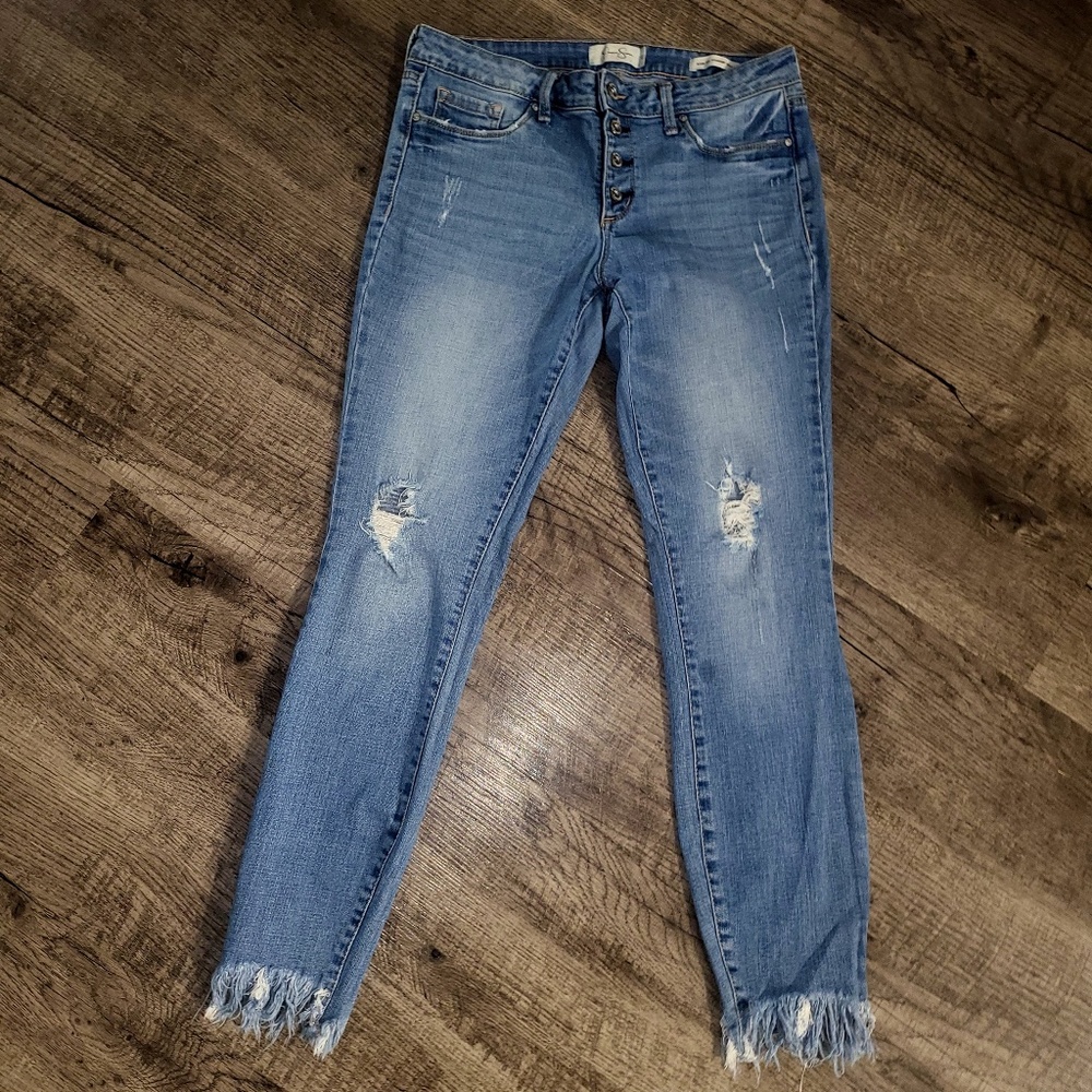 JESSICA SIMPSON RIPPED SKINNY JEANS SIZE 27